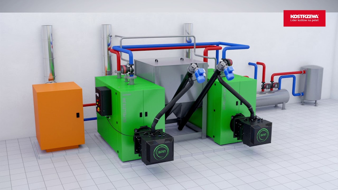 KATILINĖ - „PELLETS VACUUM“ SISTEMA SU „EEI PELLETS“ KATILU KAIP PAVYZDIS